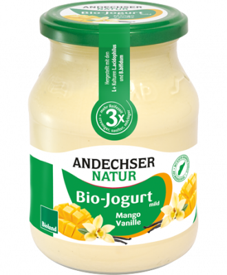 Fruchtjoghurt Mango Vanille im Glas (500gr)